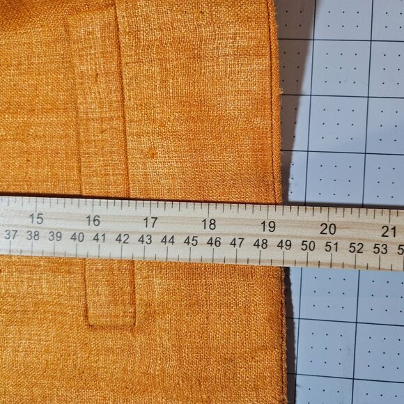 Linda Allard For Ellen Tracy Womens Orange Silk Button-Front Blazer Jacket Size - Picture 10 of 13